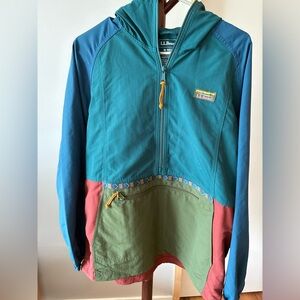 L.L. Bean Mens Colorblock Jacket - Blue, Green, Red